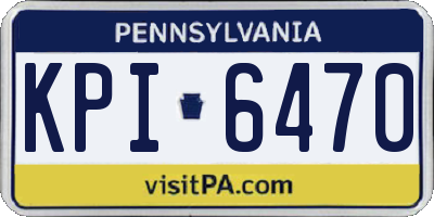 PA license plate KPI6470