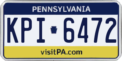 PA license plate KPI6472