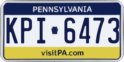 PA license plate KPI6473