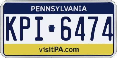PA license plate KPI6474