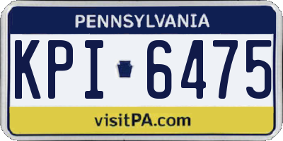 PA license plate KPI6475