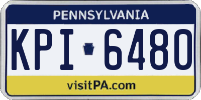 PA license plate KPI6480