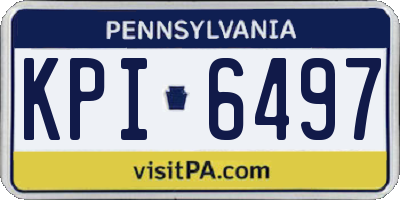 PA license plate KPI6497