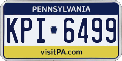 PA license plate KPI6499