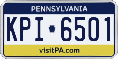 PA license plate KPI6501