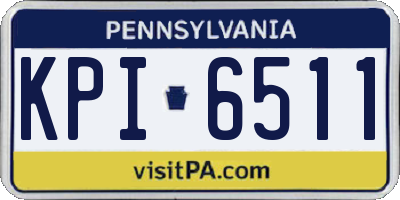 PA license plate KPI6511