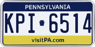 PA license plate KPI6514
