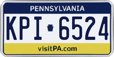 PA license plate KPI6524