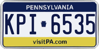 PA license plate KPI6535