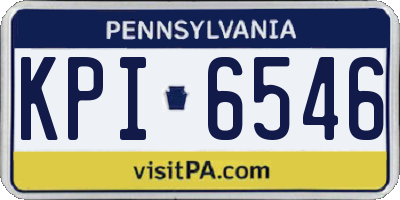 PA license plate KPI6546