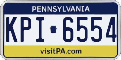 PA license plate KPI6554