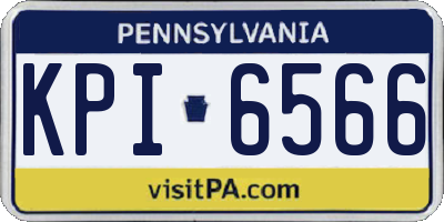 PA license plate KPI6566