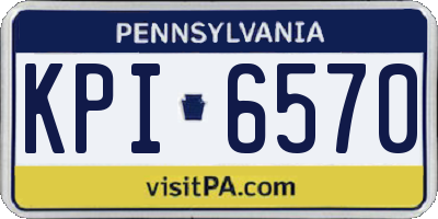 PA license plate KPI6570