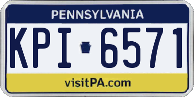 PA license plate KPI6571