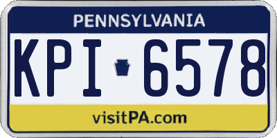 PA license plate KPI6578