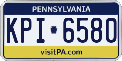 PA license plate KPI6580