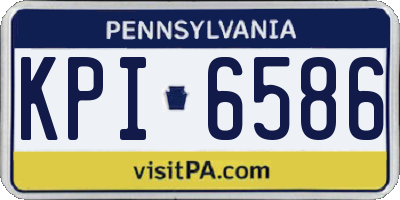 PA license plate KPI6586
