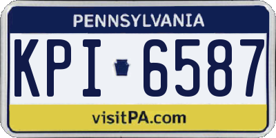 PA license plate KPI6587