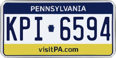 PA license plate KPI6594