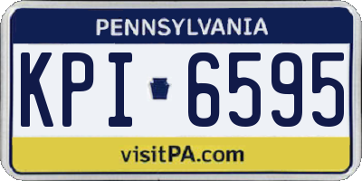 PA license plate KPI6595