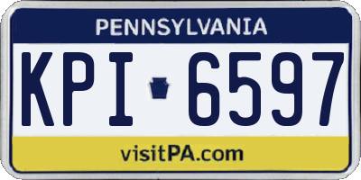 PA license plate KPI6597