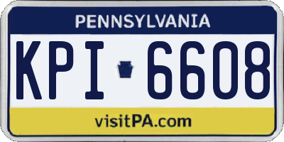 PA license plate KPI6608