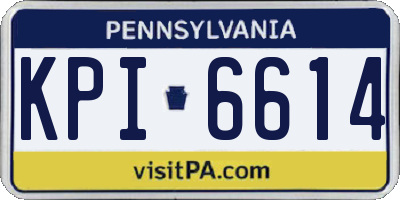PA license plate KPI6614