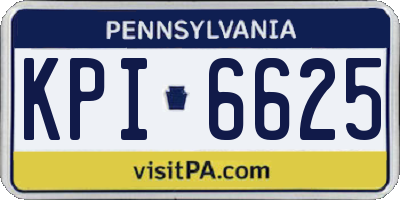 PA license plate KPI6625
