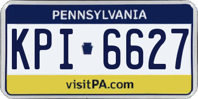 PA license plate KPI6627