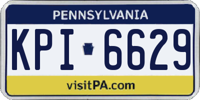 PA license plate KPI6629