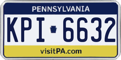 PA license plate KPI6632