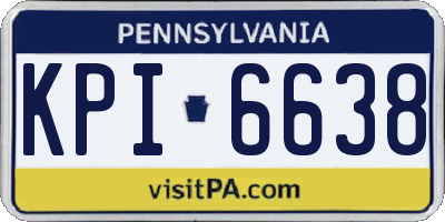 PA license plate KPI6638