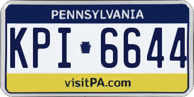 PA license plate KPI6644