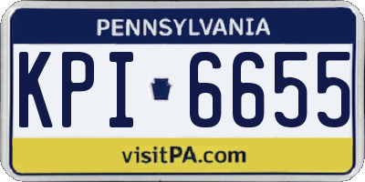 PA license plate KPI6655