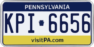 PA license plate KPI6656