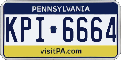 PA license plate KPI6664