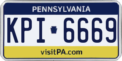 PA license plate KPI6669