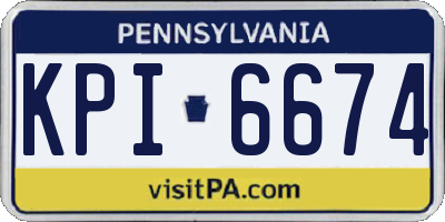 PA license plate KPI6674