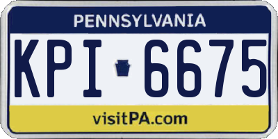 PA license plate KPI6675