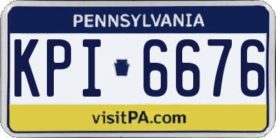 PA license plate KPI6676