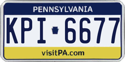 PA license plate KPI6677