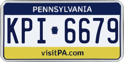 PA license plate KPI6679