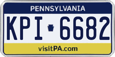 PA license plate KPI6682