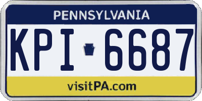 PA license plate KPI6687
