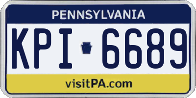 PA license plate KPI6689