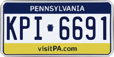 PA license plate KPI6691