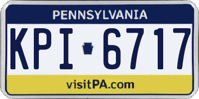 PA license plate KPI6717