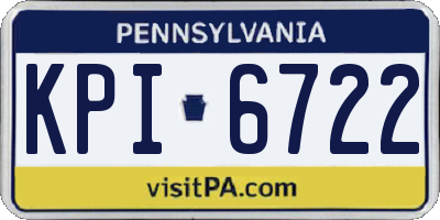 PA license plate KPI6722