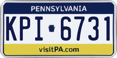 PA license plate KPI6731