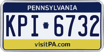 PA license plate KPI6732